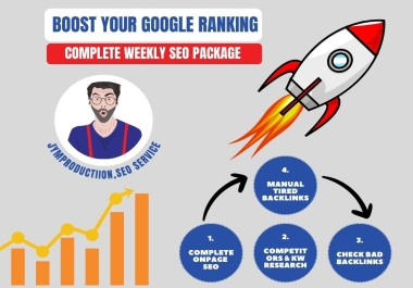 Weekly SEO package to boost your website rank 2023