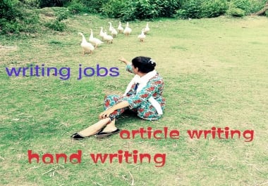 I would write your given articles whether hand written form or soft form