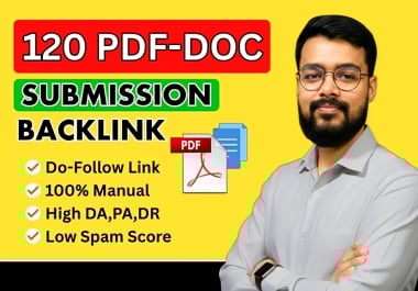 Premium 120 High Quality PDF Submission or Doc Share Powerful Backlinks