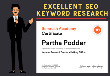 I will provide the best keyword research and on page seo