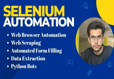I will do web automation,  and web scraping using selenium python