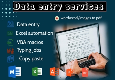 I will do data entry,  copy & paste and typing work perfectly