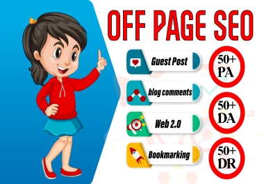 I will provide high authority da dofollow backlinks off page SEO link building