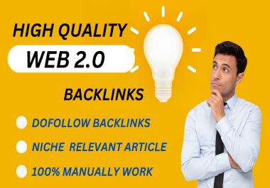 I will provide 40 High-Quality WEB 2.0 Contextual SEO Backlinks for rank your website's