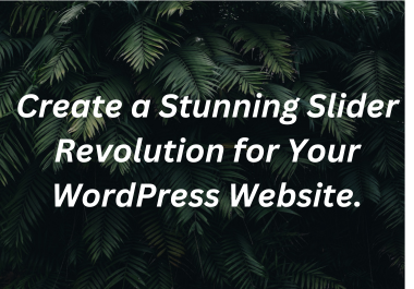 Transform Your Website with a Custom Slider Revolution for WordPress by a professional web designer