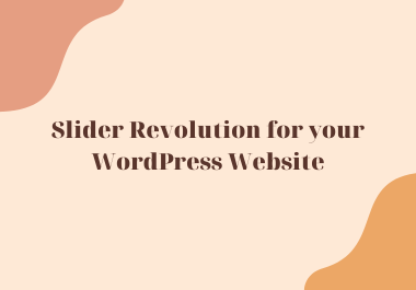 Make a Wonderful Slider Revolution for your WordPress Website