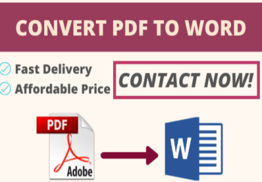 I will Convert Pdf to Microsoft Word