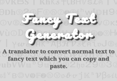 FANCY FONT GENERATED TOOL