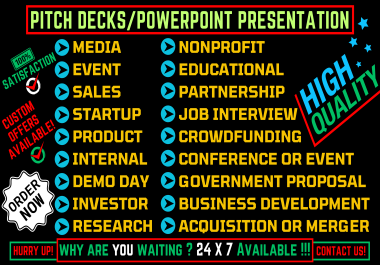 I Will Create Professional Power Point Designs, Pitch Decks and Empowering Presentation Courses