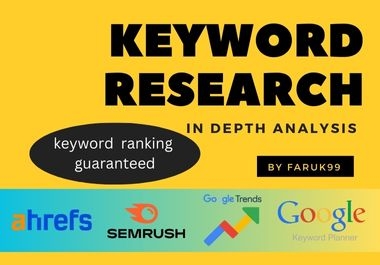 I will do in depth keyword & competitor research for your website ranking