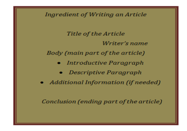 Articles,  essays,  chapters,  poems,  webpages,  songs,  and speeches are placed in quotation marks.