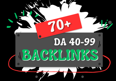 I Will Create 70+ High Quality SEO Backlinks Link building DA 40 to 99