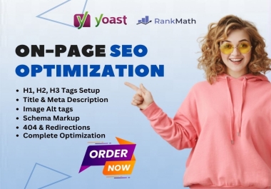 I will do WordPress on-page SEO with rank math and yoast SEO Plugin