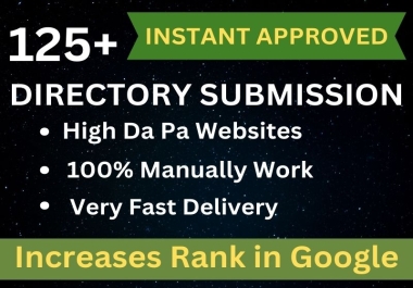 I will do 125+ Hq Directory submission backlinks in any country