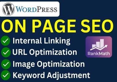 I will do RankMath On Page or On Site SEO WordPress Website Optimization
