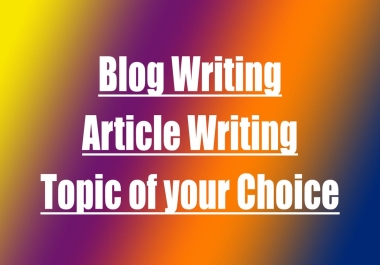 i will write SEO free blog post for you