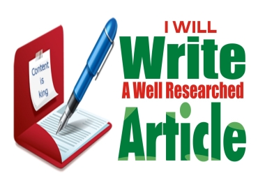 I will write world class article