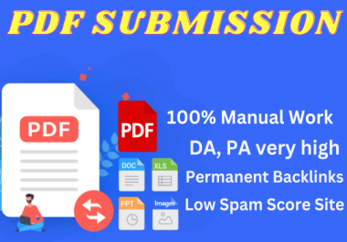 I will do powerpoint or PDF submission to 30 high pr slide sharing