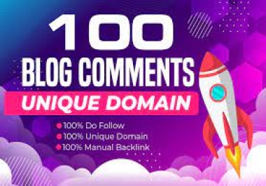 i will do 100 Unique Dofollow Blog Comments Backlinks