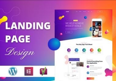 Responsive WordPress Landing Page Design Or Elementor Landing Page