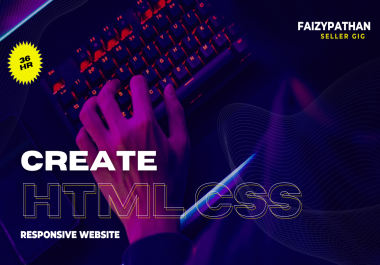 I will create fully HTML/CSS webpage within 36hr