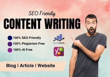 SEO content writer for website,  articles and blog posts