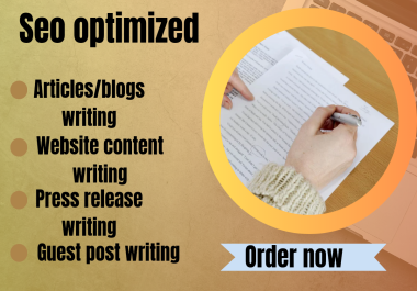 Seo optimized article and blog writing services