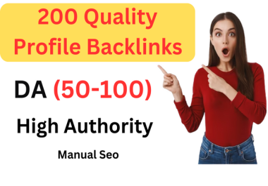 I will give permanent 200 profile backlinks with high da