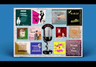 I will make your podcast cover in 1 day