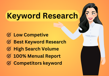 I will Provide Profitable SEO keyword Research for top Ranking