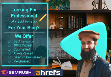 I will provide On Page SEO tuned articles for your blog website