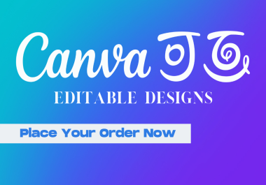 I will design flyer,  editable templates,  social media post,  on canva pro