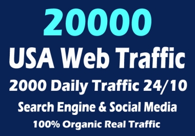 20000 Organic Real Web Traffic from USA to Your Website