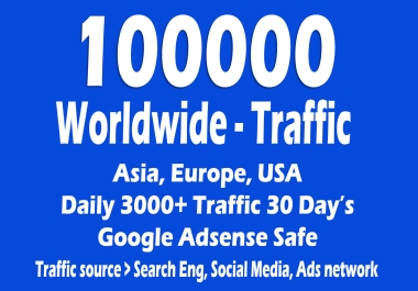 100000 Worldwide Web Traffic To Your Website or URL