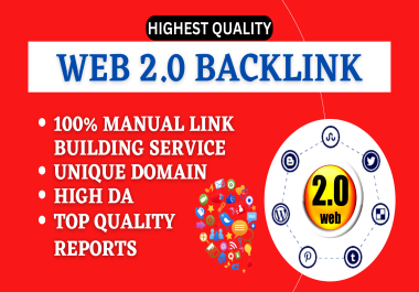 create 100 manual dofollow web 2.0 backlinks white hat seo