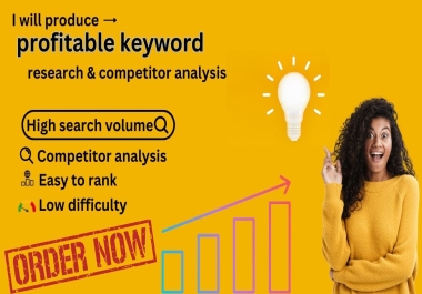 I will produce advanced profitable keyword research with competitor analysis for the blog website.