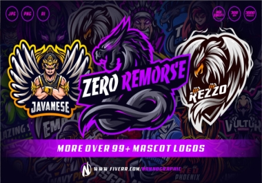 I will design gaming mascot logo for twitch,  youtube,  esports team