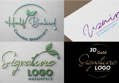 I will design professional signature logo for your name or business