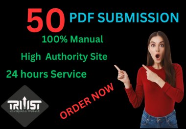I will 50 PDF submission white hat SEO backlinks