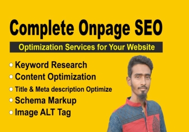 I will do on page SEO optimization service for your website