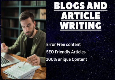 write SEO articles and blog with images