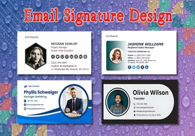 I will design an animated and HTML clickable email signature