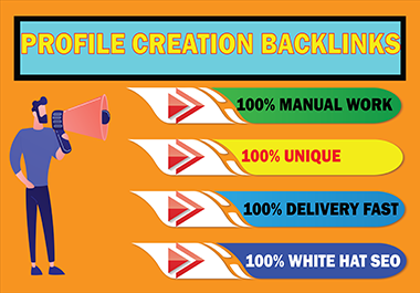 60 high quality social profile creation backlinks for authority website