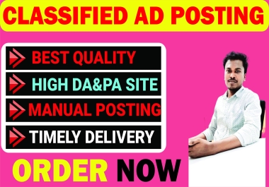Create Classified ad posting on the high quality classified ad posting site