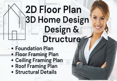 I will draft architectural plans,  structural drawings in autocad,  draftsman