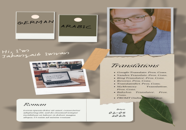 I will translate to all Languages english to german, french, arabic, russian, spanish