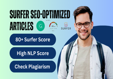 1000 words optimized surfer SEO friendly article or blog post