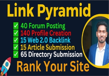 Manually Powerful Mix 270+ SEO Link Pyramid Exclusive Link Building with High DA Backlinks