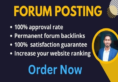 I will make 40 High Quality forum posting backlinks