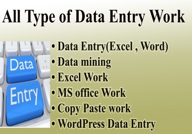 I will do data entry,  copy and paste from websites